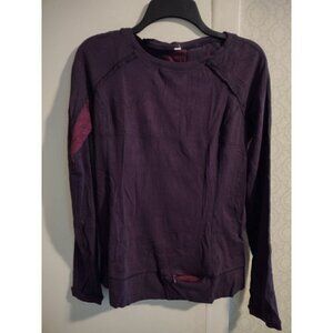 Lululemon Full Tilt Pullover Running work out shirt Hyperstripe Purple and Navy